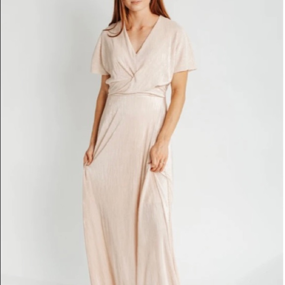 Piper and Scoot Aurora Shimmer Dress in Cream